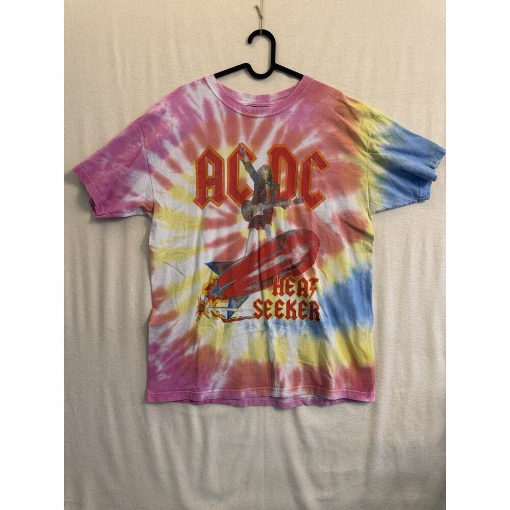 AC/DC Heat Seeker original 2020 tie dye official merchandise T-shirt LARGE
